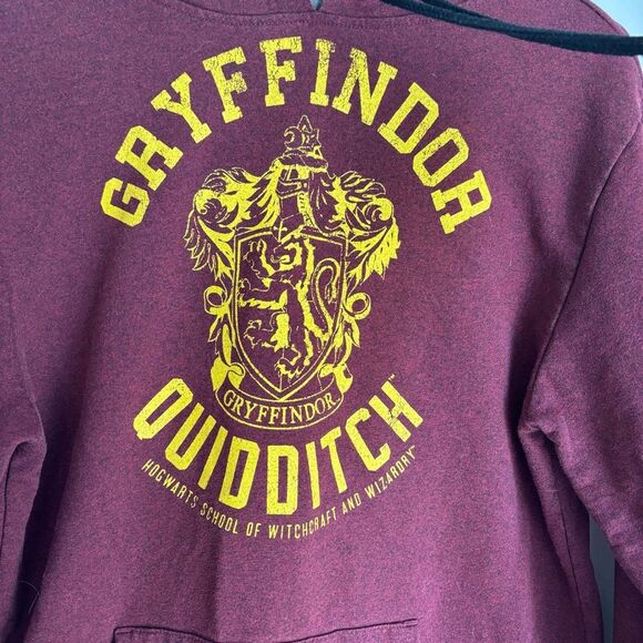 Harry Potter Gryffindor Quidditch Hogwarts school hooded sweatshirt - size Med! - Picture 4 of 7